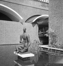 Orpheus', sculpture by Heinz Henghes, Festival of Britain site, South Bank, Lambeth, London, 1951