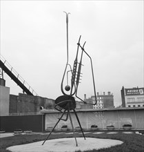 Bird and Cage', sculpture by Reg Butler, Festival of Britain, South Bank, Lambeth, London, 1951