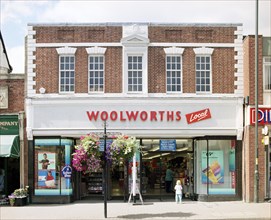 Woolworths shop front, 6-8 The Homend, Ledbury, Herefordshire, 2000