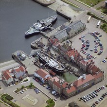HMS 'Trincomalee' and PSS 'Wingfield Castle' docked at Hartlepool, c2015