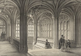 The Peers' Staircase, House of Lords, Palace of Westminster, London, 1860