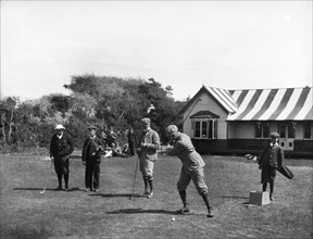 Victorian golfers at Burnham and Berrow Golf Club, Somerset, 1898