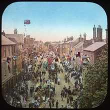 Parade commemorating Queen Victoria's Diamond Jubilee, Ock Street, Abingdon, Oxfordshire, 1897