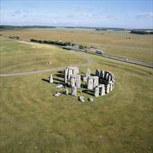 Stonehenge, Wiltshire; from the air