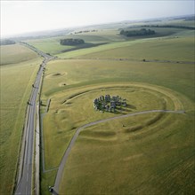 Stonehenge from the air, Wiltshire