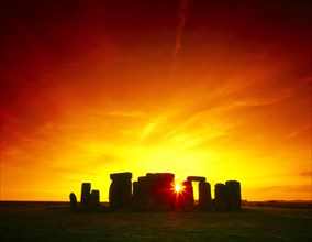 Stonehenge sunset, Wiltshire