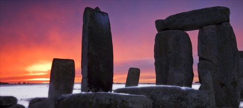 General view of the stones at sunset, Stonehenge, Wiltshire, 2008