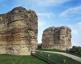 The Roman west gate, Pevensey Castle, East Sussex, late 20th or early 21st century