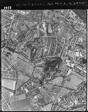 Anti-aircraft site, Little Heath, near Queen Elizabeth Hospital, Greenwich, London, August 1944