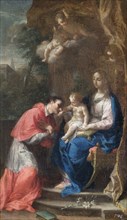 The Virgin and Child with St Carlo Borromeo', 17th or 18th centurys