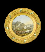 Dessert plate depicting the Battle of Bussaco, Portugal, 1810 (1810s)