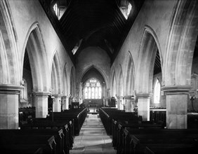 Interior of St Michael's Church, Bray, Berkshire, 1880