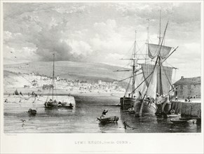 Lyme Regis from the Cobb', Dorset, 1835