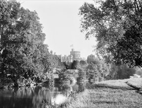 Windsor Castle from above Romney Lock on the River Thames, Berkshire, 1888