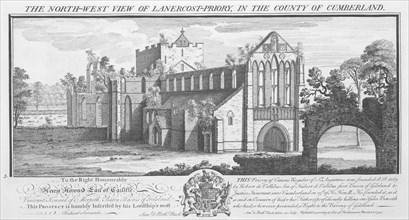 North West View of Lanercost Priory in the County of Cumberland', 1739s