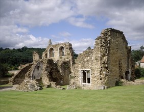 Ruined gatehouse of Kirkham Priory, North Yorkshire, c2010-c2017