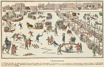 Frost fair on the River Thames, London, 1683