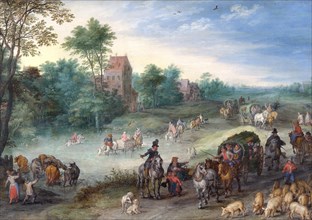 Travellers on a Country road with Cattle and Pigs', 1616