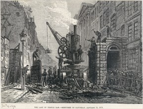 Demolition of Temple Bar, London, 1878