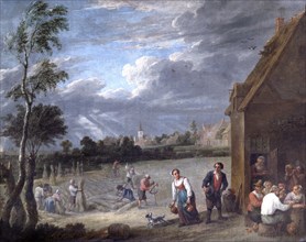 A Harvest scene', 17th century