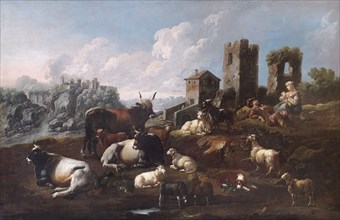 Shepherd and Cattle', late 17th or early 18th century