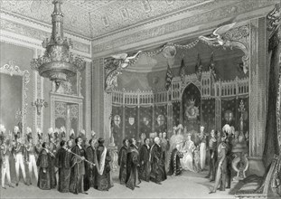 Interior of the Throne Room, Buckingham Palace, Westminster, London, 1840