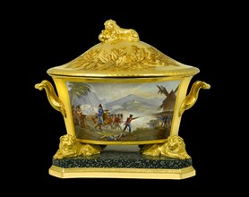 Soup tureen depicting the Battle of Rolica, Portugal, 1808 (1817-1819)