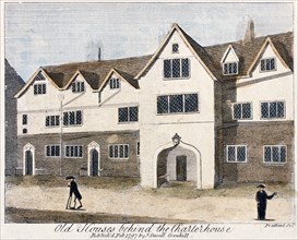 Houses behind the Charterhouse Hospital, London, 1797
