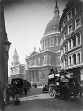 St Paul's Cathedral from Cannon Street, City of London, 1905