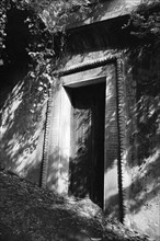 Entrance to a catacomb, Highgate Cemetery, Hampstead, London, 1991