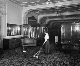 Vacuum cleaner demonstration, Frederick Gorringe's Department Store, London, 1910
