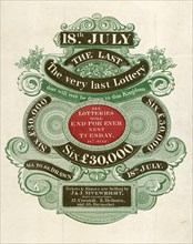Announcement of The very last Lottery that will ever be drawn in this Kingdom, 18 July 1826
