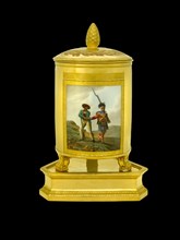 Ice pail depicting a Highlander and a Spanish militiaman, 1817-1819