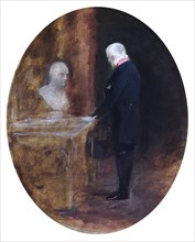 The Duke of Wellington looking at bust of Napoleon', 19th century