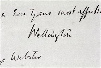 Signature wrongly attributed to the Duke of Wellington, Walmer Castle, Kent
