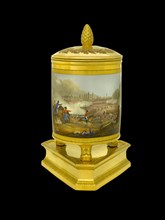 Ice pail showing the Battle of Salamanca, Spain, 1812 (1817-1819)