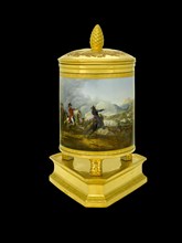Ice pail showing the Battle of Mallavelly, India, 1799 (1817-1819)