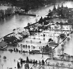 Flooding of the River Thames near Windsor, Berkshire, 1947