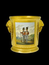 Wine cooler depicting British foot Guards, 1817-1819