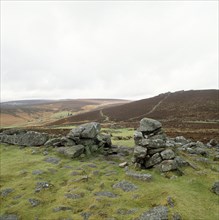 Remains of a Bronze Age settlement, Grimspound, Dartmoor, Devon, c1980-c2017