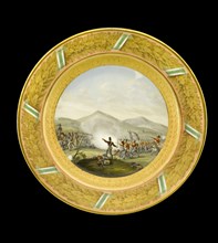 Dessert plate depicting the Battle of Albuera, Spain, 1811 (1818)