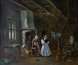 Interior with Figures', 19th century