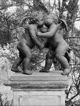 Cherubs - Reconciliation', statue in the gardens of Melbourne Hall, Derbyshire, 1954