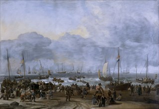 Landing of William of Orange at Scheveningen', 17th century