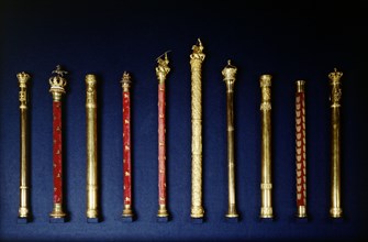 Ten of the Duke of Wellington's batons, Apsley House, London, c1980-c2017