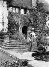 Gertrude Jekyll, English garden designer, at Deanery Garden, Sonning, Berkshire, c1901
