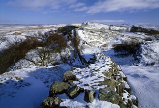 Hadrian's Wall, Northumberland, in winter, 2010