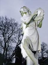 Snow covered statue at Wrest Park, Silsoe, Bedfordshire, 2010