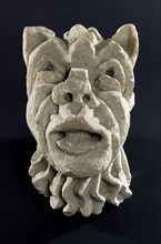 Carved stone corbel from Rievaulx Abbey, North Yorkshire, 2009