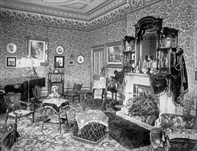 Drawing room, Terceira House, Aigburth Drive, Sefton Park, Liverpool, Merseyside, 1891